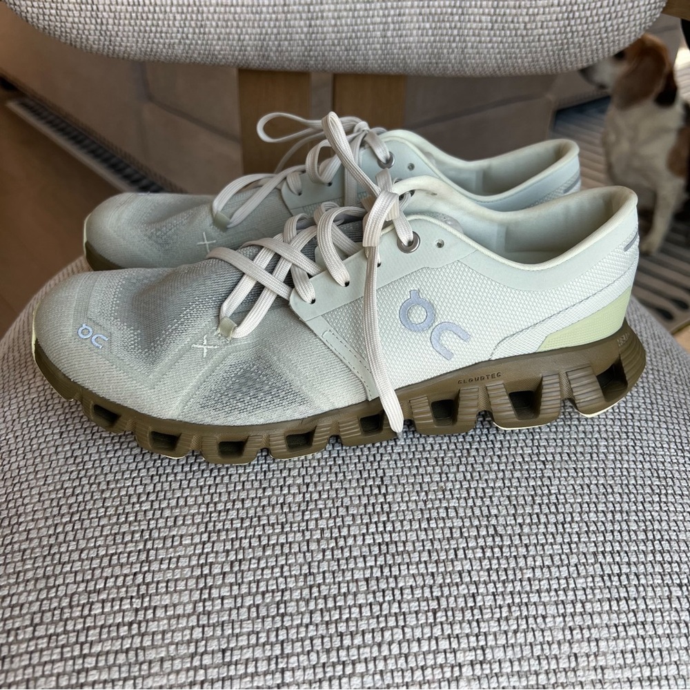 On Running Cloud X 3 Sneakers in Green - Picture 2 of 6